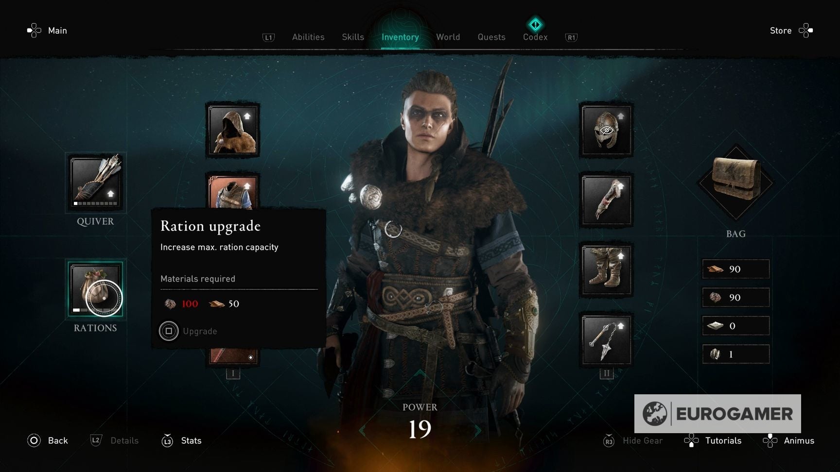 Assassin's Creed Valhalla health system How to upgrade rations, get